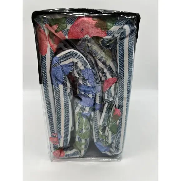 Ralph Lauren Maggie Floral Stripe 3Pc Cotton Duvet Cover Sham Set Blue King NWT. - Picture 5 of 12